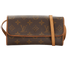 Pochette Twin, &pound;420, Handbags, Brown, Canvas, Front view